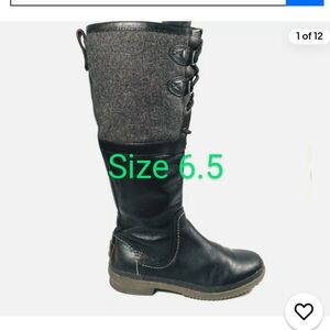 Ugg Elsa Waterproof Winter Boots Black Grey Size 6.5
